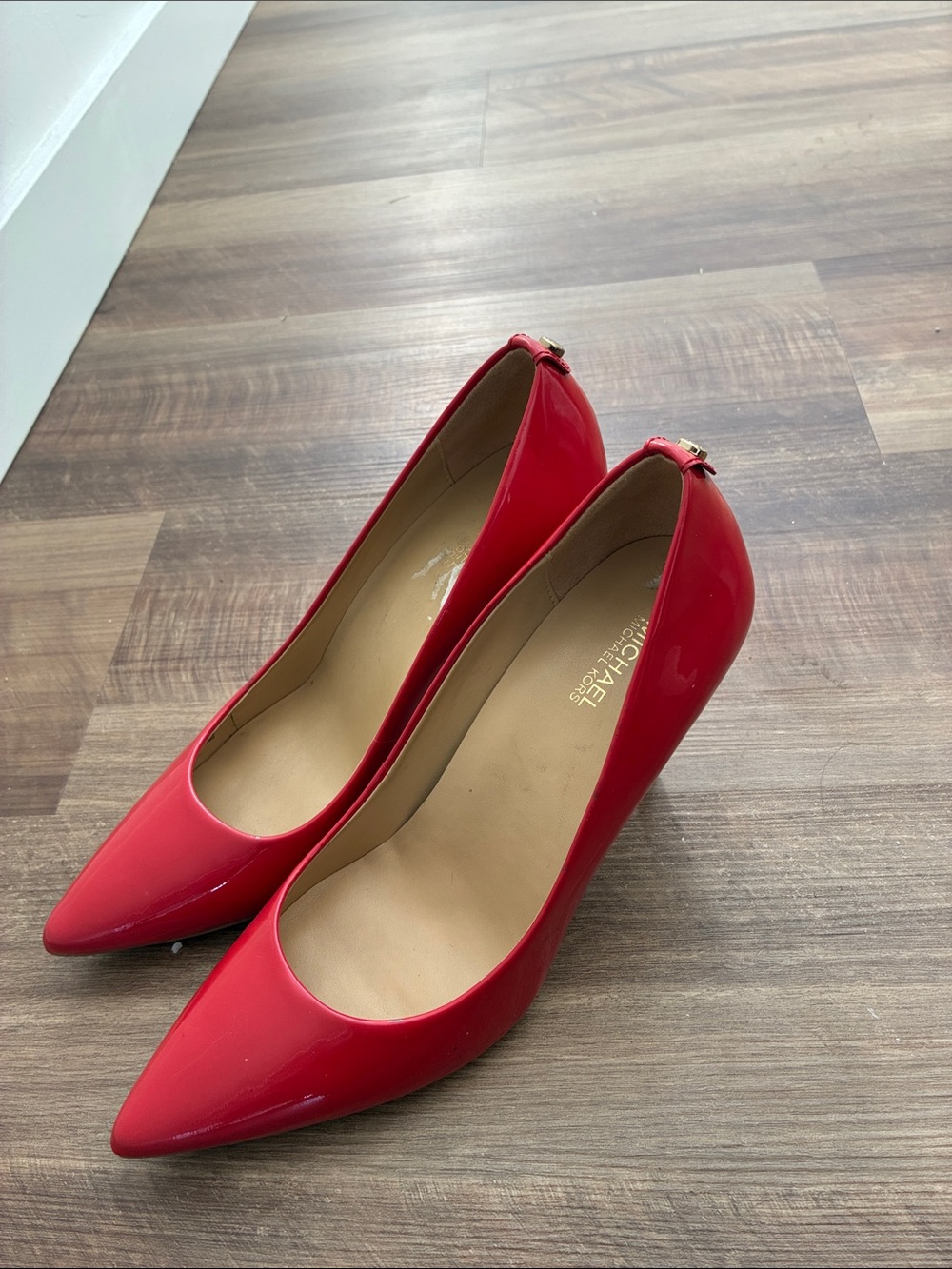 Michael Kors Red Patent Pointed Toe Pumps